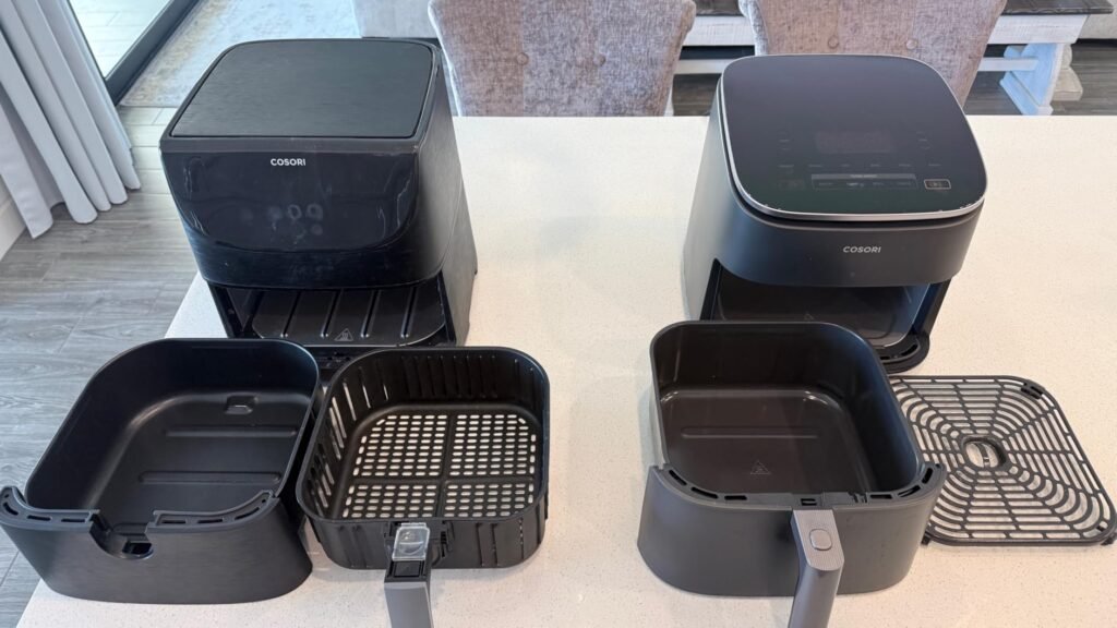 Cosori 9-in-1 TurboBlaze Air Fryer 6 Qt, Premium Ceramic Coating, 90°–450°F, Precise Heating for Even Results, Air Fry, Roast, Bake, Broil, Dry, Frozen, Proof, Reheat, Keep Warm, 120V, Dark Gray