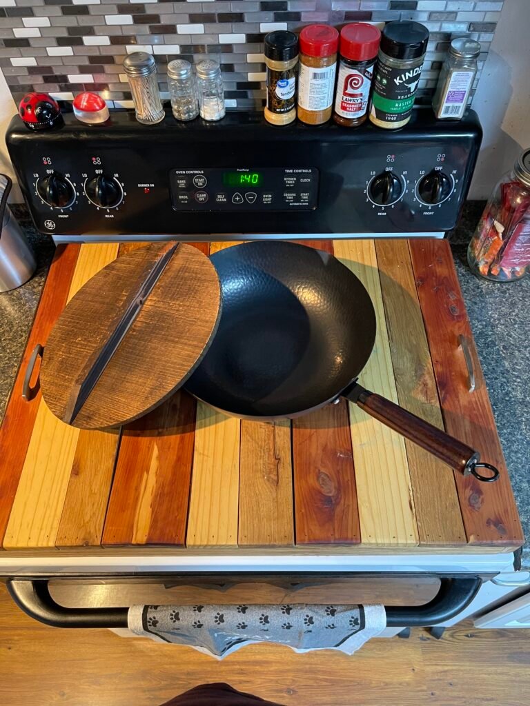 12.5 Inch Carbon Steel Wok For Electric, Induction and Gas Stoves (Lid, Spatula and User Guide Video Included)